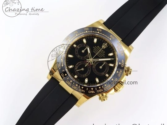 MiroTime 0106 DAYTONA 116518 APSF 1:1 BEST EDITION BLACK DIAL ON OYSTERFLEX RUBBER STRAP SH RelaxedFit 1782